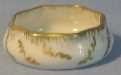 Ceramic Arts Belleek Open Salt with Gold Design & Trim